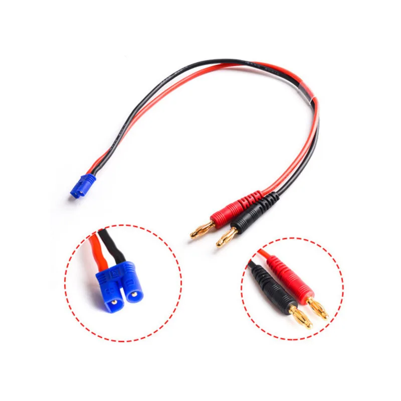 EC2 To 4.0 Banana Head 16 # 30Cm ESC Terminal Model Aircraft Lithium Battery Adapter Cable