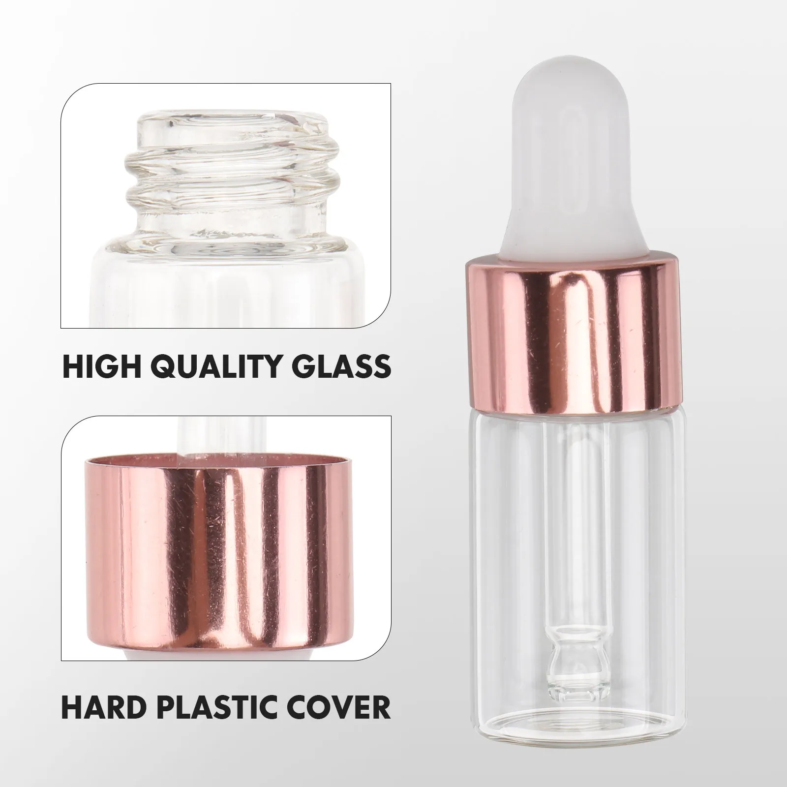 30Pcs Essential Oil Bottles 3Ml Clear Glass Dropper Containers for Aromatherapy DIY Blends Travel Storage Refillable Dispenser