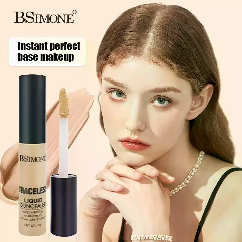 BSIMONE リキッドコンシーラー - 軽量ダークサークル・シミ・毛穴を最小限に抑えるクリーミーなコンシーラー、ナチュラルな仕上がり