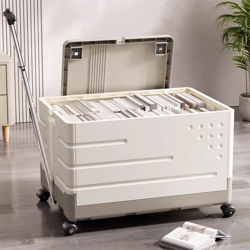 large-capaci-book-storage-box-with-wheels-foldable-bookelf-pull-cart-toy-organizer-simptic-design-universal-pp-material