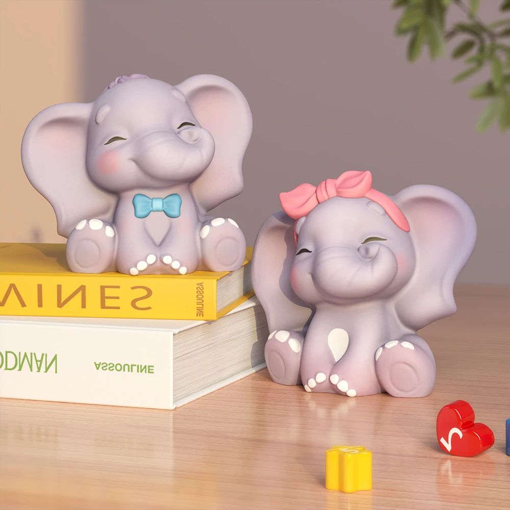 LZ070 3D Cute Elephant Candle Silicone Mold Originality Animal Baking Mould Resin Plaster Casting Ornament Molds