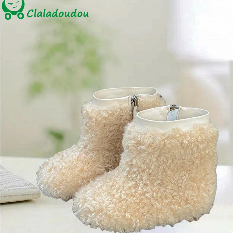 Claladoudou New Winter Girls Boots Warm Shoes Wool Kids Boots Fashion Snow Boots Children Princess Shoes For Toddler Woman