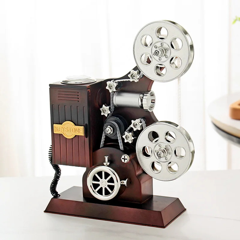 Retro Nostalgic Projector Typewriter Refueling Machine Music Box Music Box Creative Bar Cafe Desktop Decoration Ornaments