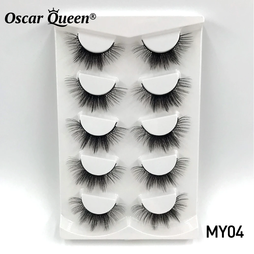 2023 New Cat Eye Lashes 5 Pairs Fox Eye Mink Eyelashes Package Boxes Wholesale Wispy Fluffy Manga False Lashes Makeup Tools Bulk images - 6