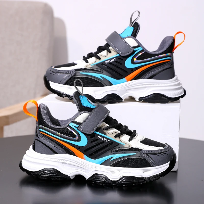 

2025 Autumn Winter New Warm Childrens Sports Shoes Lightweight and Fashionable Lace Up Running Shoes Stable Support Casual Shoes