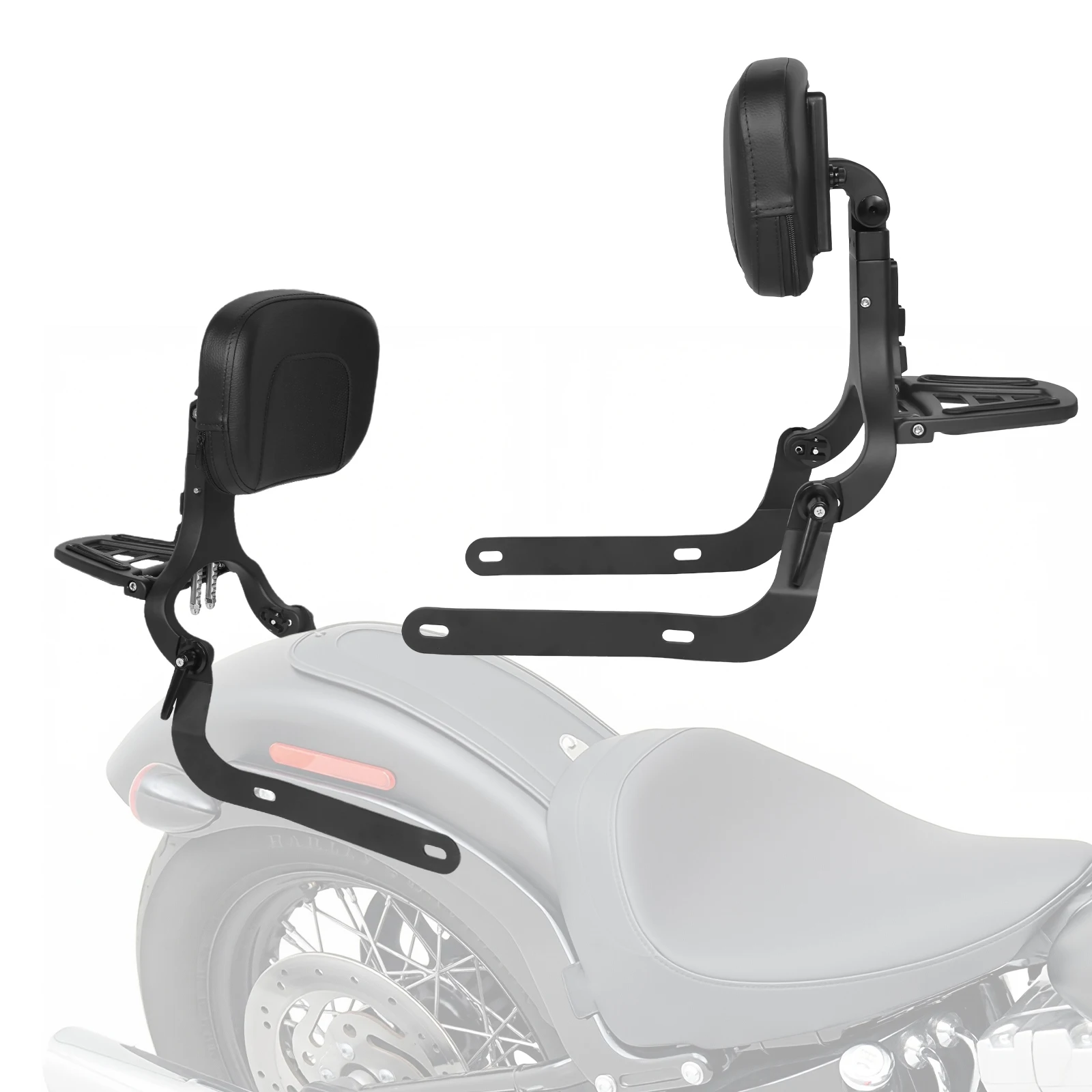 دراجة نارية الظهر حشوة وسادة قابل للتعديل الركاب مسند الظهر وسادة تدوير متسابق مسند الظهر ل هارلي XG750/500 Street750/500 14-22