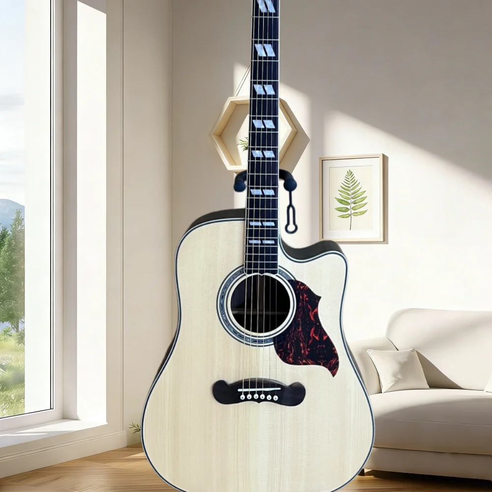 

41Inch Song Series Acoustic Guitar Solid Top Simple Design Rosewood Neck Picea Asperata Body Clear Timbre Free Shipping