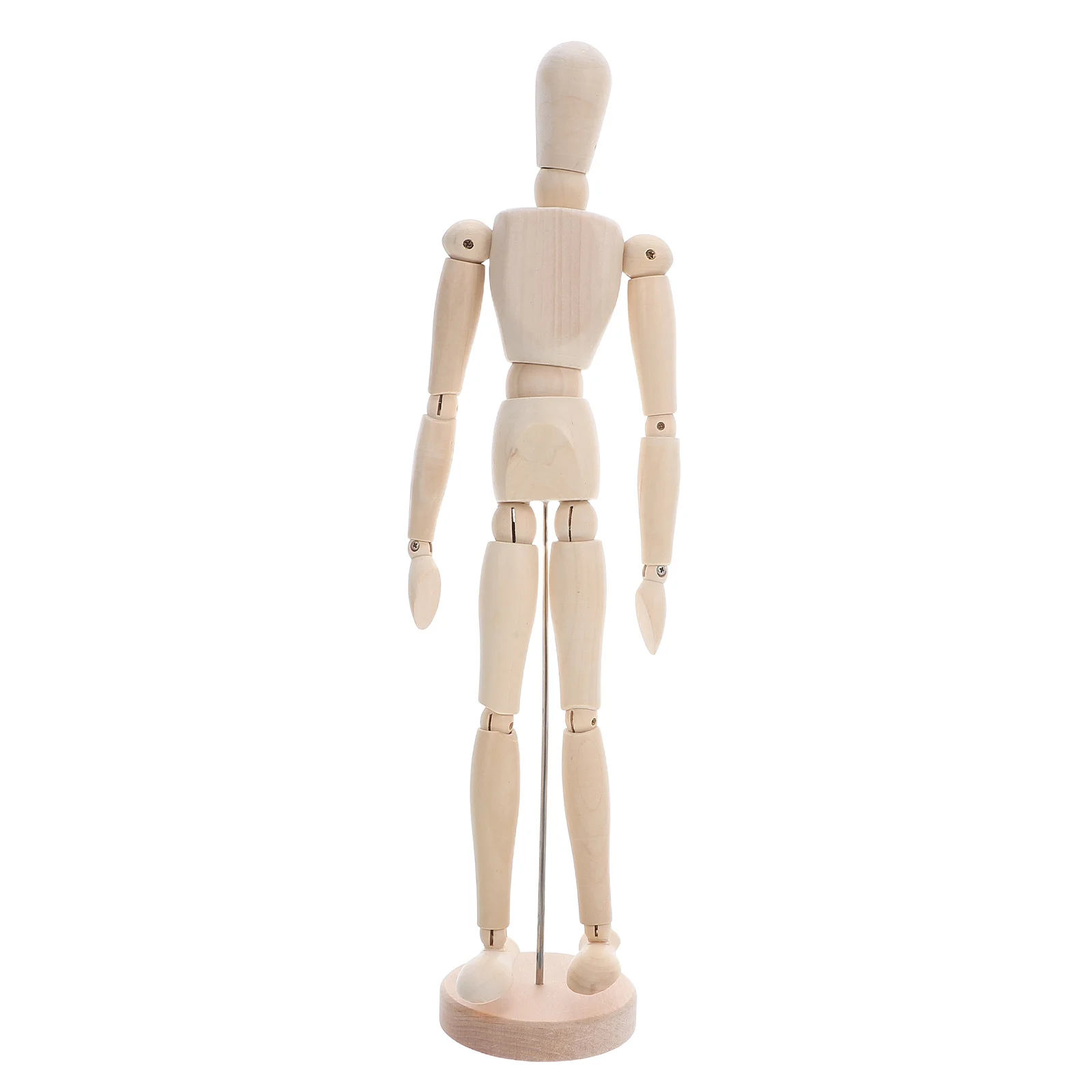 Wooden Poseable Human Figure 16 Inch Flexible Joints Articulated Artist Mannequin Sketching Drawing Display Ornament