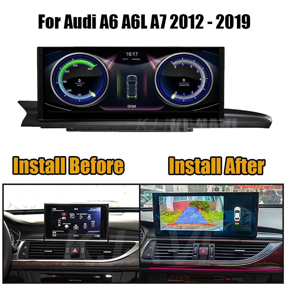 12.3 Inch Android 13 For Audi A6 A6L A7 2012 - 2019 Car Radio Multimedia Player Auto Audio GPS Navigation Stereo BT WIFI Carplay