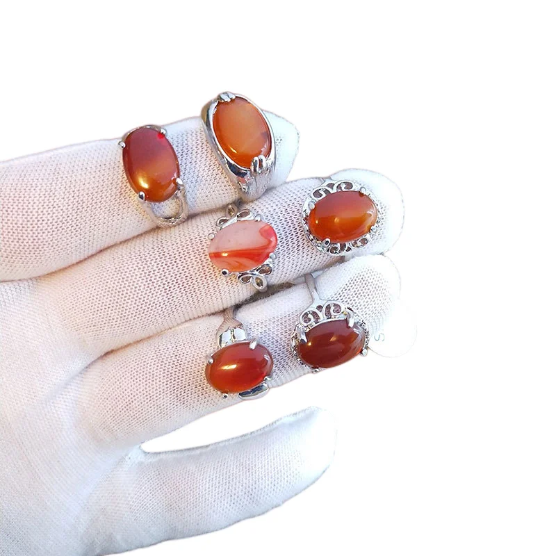 20 teile/los Großhandel Mix Stil Natürliche Stein Finger Ringe Für Frauen Luxus Achat Mode HEIßER Blau Sandstein Schmuck Geschenk Mädchen – Detail 9