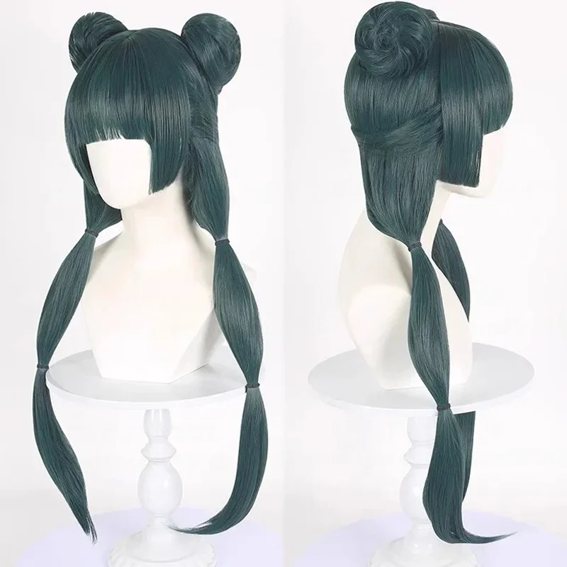 Maomao Cosplay Wig Synthetic Anime The Apothecary Diaries Green Hair 2 Styles Kusuriya No Hitorigoto Hairpin Headress Wig Cap