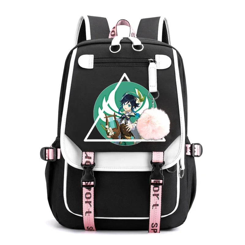 

Waterproof Girls Teenager Usb Book Bags Anime Genshin Impact Primary School Backpacks School bag Mochilas