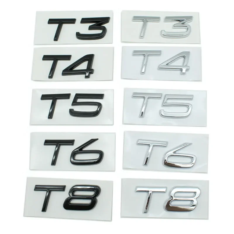V8 V40 V50 V60 V90 Trunk Label Car Stickers for Volvo Accessories Rear Boot Refit Trunk Emblem Decoration Displacement Decal