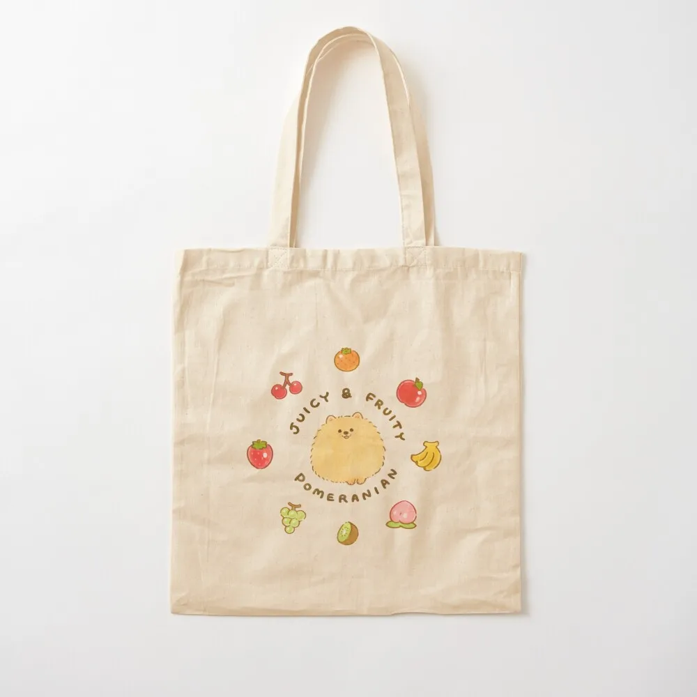 Juicy & Fruity Pomeranian Tote Bag Beach bag cute pouch bag Gift bags canvas bags