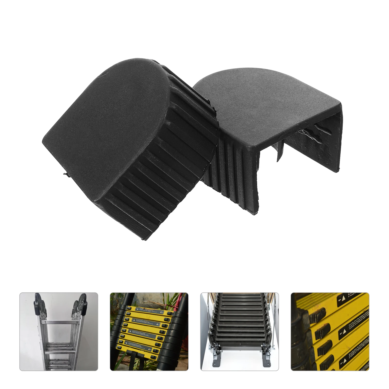 2 Pcs Telescopic Ladder Top Cover Covers Supplies Topper Caps Lids Ladders Folding Protective Plastic End Stabilizer for Home