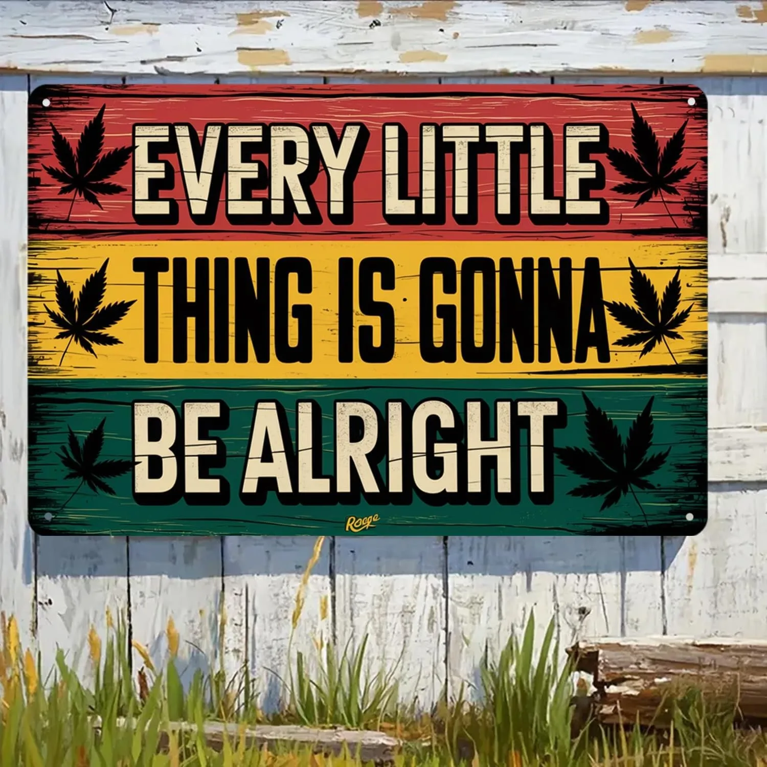 Every Little Thing Reggae Marijuana Leaf sign Vintage Reggae Tin Metal Signs