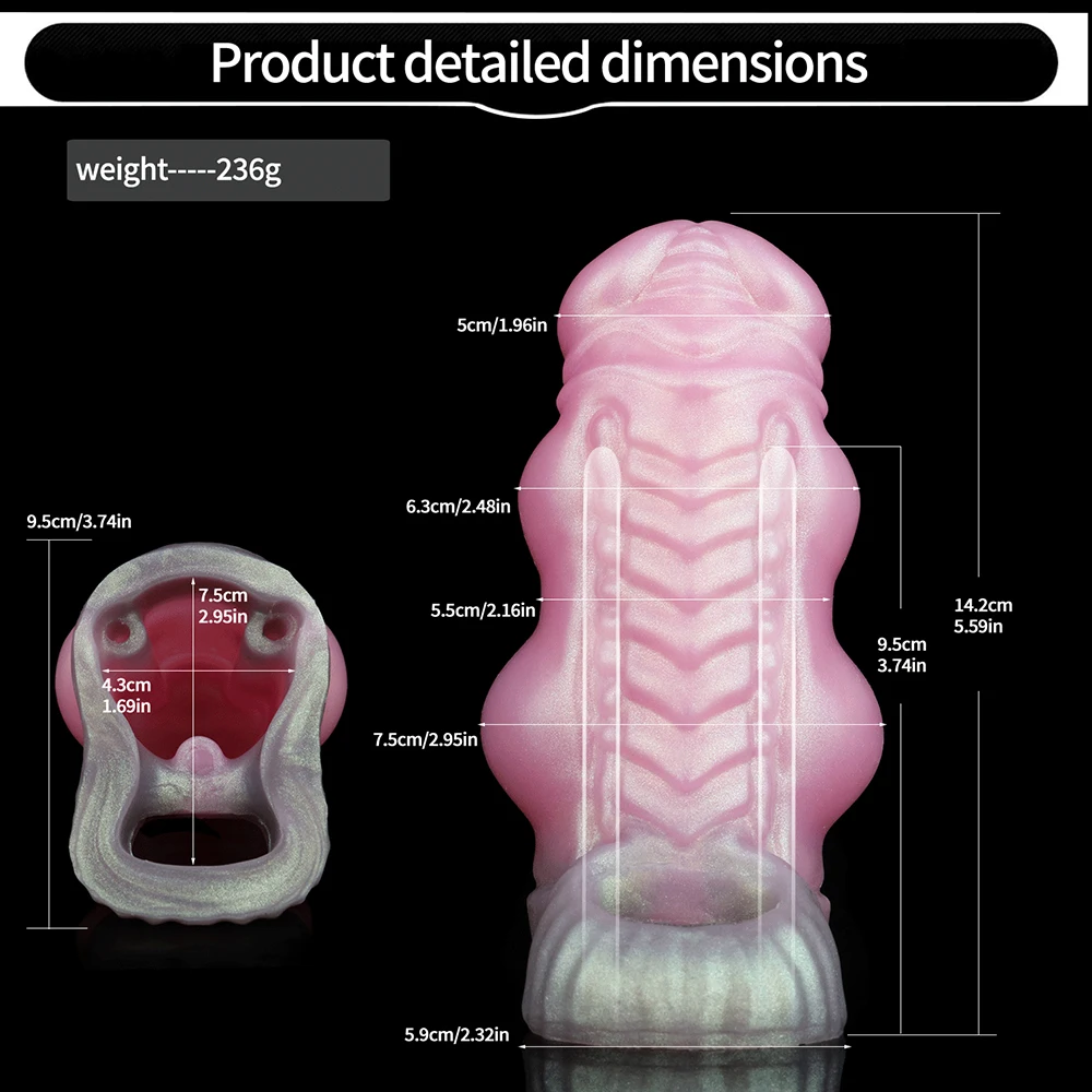 YESBUY Silicone Dildo Cover Cock Enlargement Reusable Condom Monster Dragon Penis Sheath Fetish Sex Toy For Couple 18+ Sexy Shop