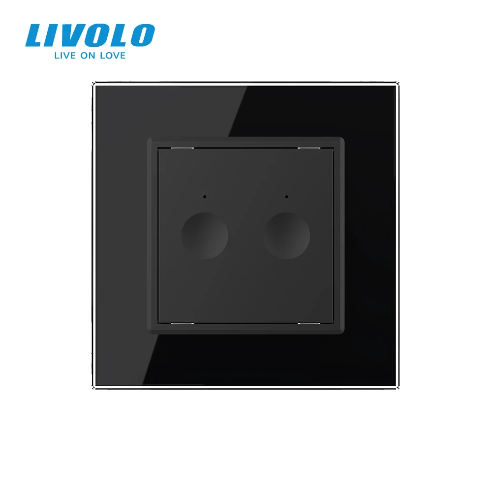 Livolo Electric Switch Wall Light Touch Module EU Standard 2 Gang 1 Way 80mm*80mm 10A 220V