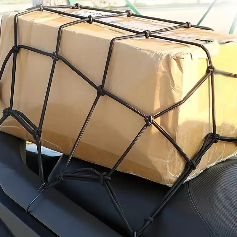 Motorcycle Cargo Net Holder Fixing Cord Outdoor Ridding Cycling Luggage Mesh Nets Organizer Accessory Holding Rope