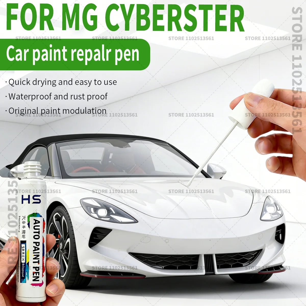 For 2023-2025 MG Cyberster Car Paint Repair Pen Restores Original Factory Paint Finish Modern Beige Yellow Cyan Bullet Silver