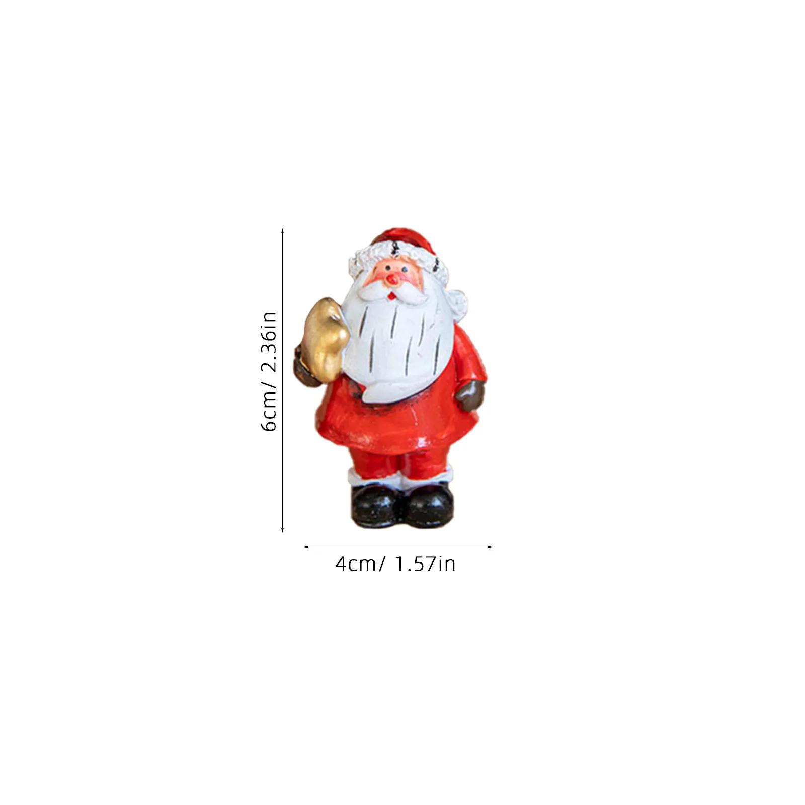 

4Pcs Christmas Resin Santa Ornaments Miniature Plant Landscape Accessories Garden Decorations Resin Props Miniature
