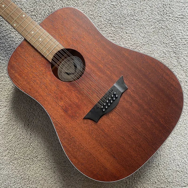 

H568 12 String Acoustic Guitar Matte Natural All Mahogany Body Rosewood Fingerboard 20 Frets Authorised Korea Made