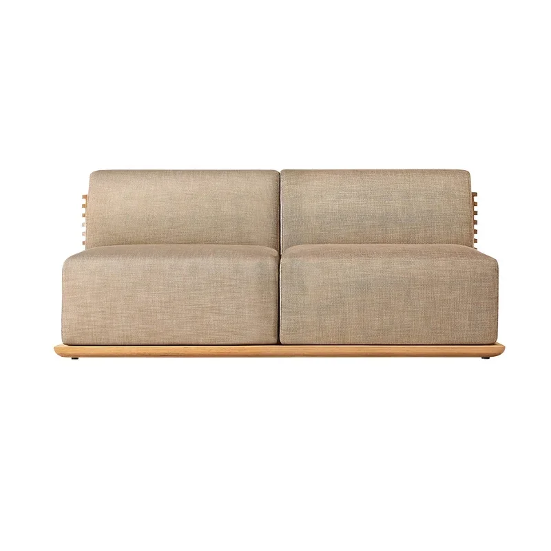 

Outdoor courtyard, waterproof teak sofa combination