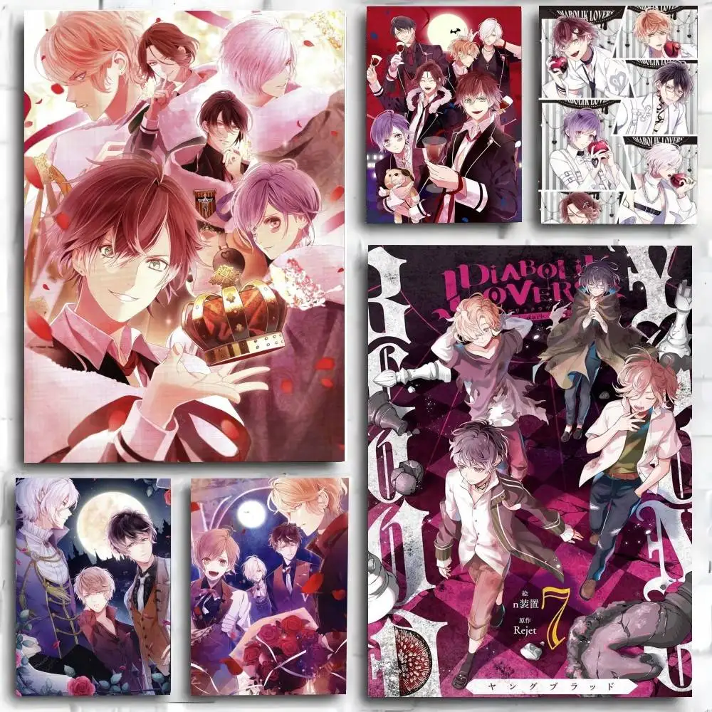 Hot Classic LOVE Game DIABOLIK LOVERS Anime Poster And Prints Wall Art Pictures For Modern Bedroom Game Room Home Decor