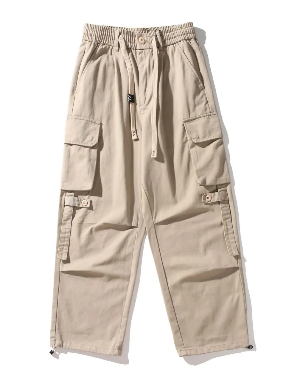 

American Retro Sle Men's Utili Pants Multi-ket Paratrooper Loose Fit Casual Long Trousers Straight Leg Cotton Pants