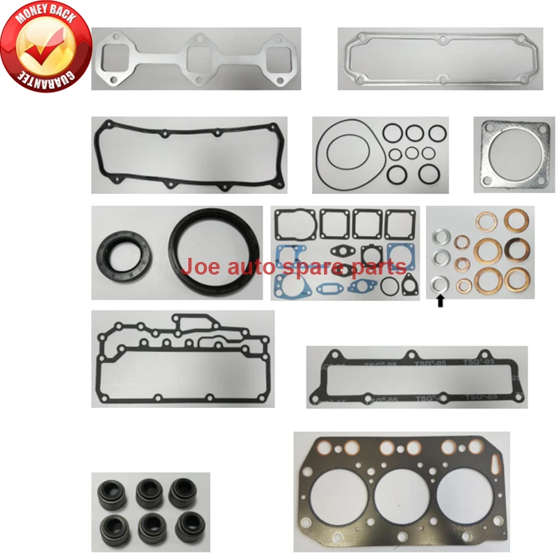Engine Full cylinder head gasket set kit for Yanmar engine : 3TN100E 3TN100