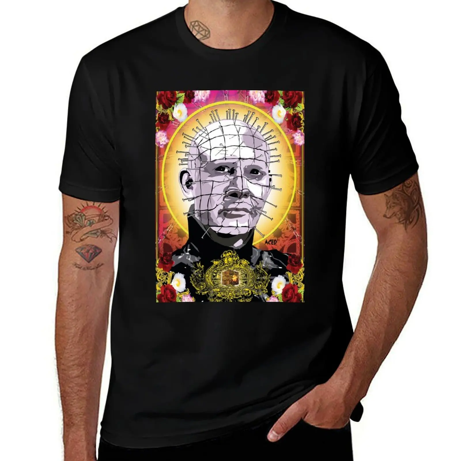 Футболка Hellraisers Pinhead, простая футболка большого размера