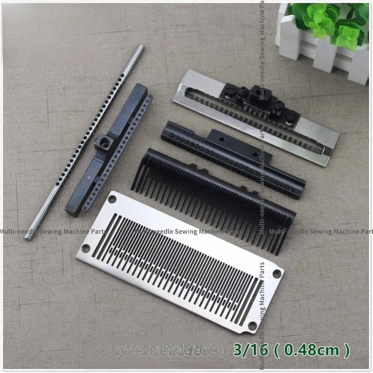 

1 комплект, 3/16, 25-контактный, 4,8 мм, 0,5 калибра, набор игольчатых пластин для подачи собак, прижимная лапка, игольчатая планка для многоигольной машины Qingliu