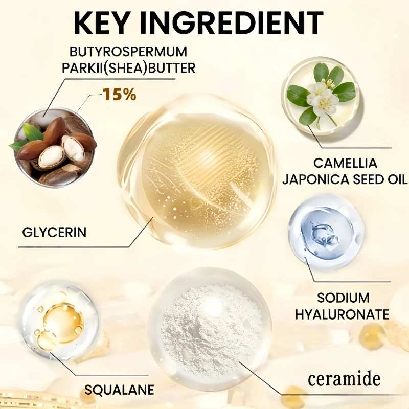 Ceramide Hyaluronic Acid Shea Butter Deep Moisturizer 50ml Repair Dry Damaged Skin Anti‑Irritation Daily Facial Care