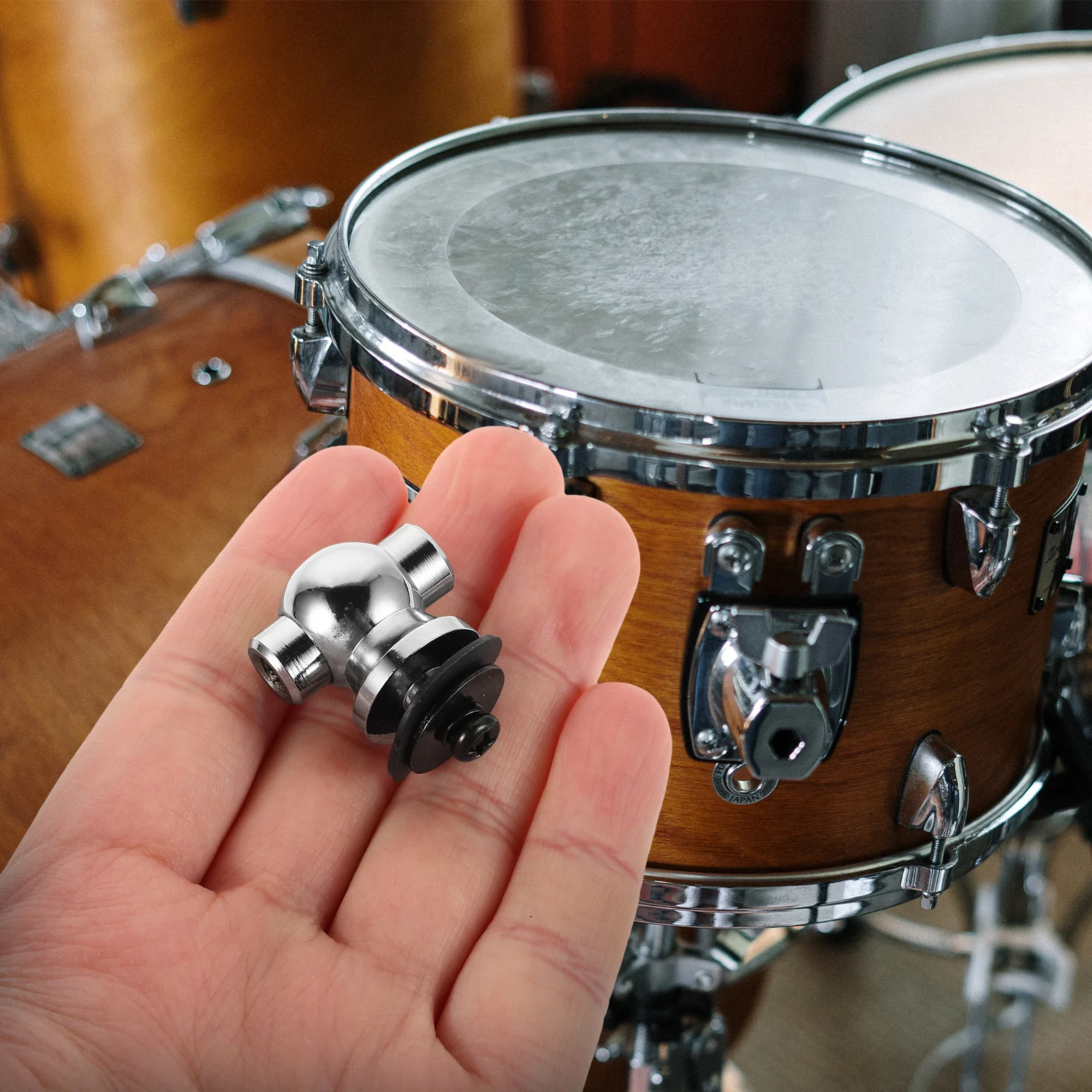 

Drum Set Ear Hardware Zinc Alloy Snare Lugs Long Instrument Parts Hole Design Durable Material Easy Installation