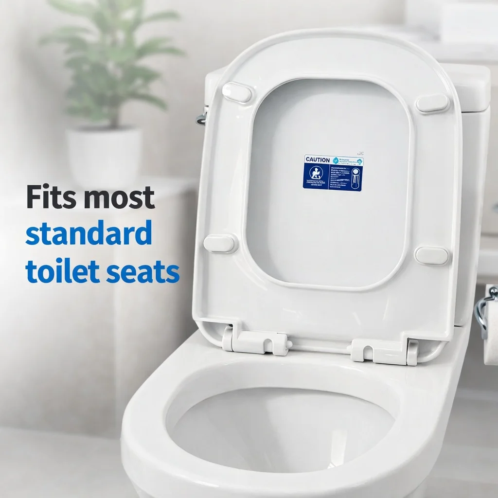 

Easy Maintenance Toilet Seat, Sturdy Plastic Replacement Lid, Quick Install for Home Toilets