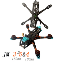 JM3.5 160mm 3.5inch / JM4 180mm 4inch Lightweight FPV Frame Kits for FPV Freestyle 3.5inch / 4inch Drones DIY Parts