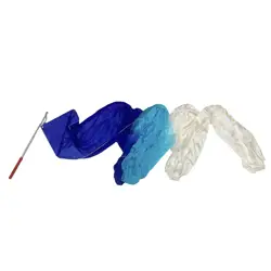 wholesaleBelly Dance 100% Silk Gymnastics Streamers custom color Dance Silk Streamers with Sticks Gym Dancing Streamers