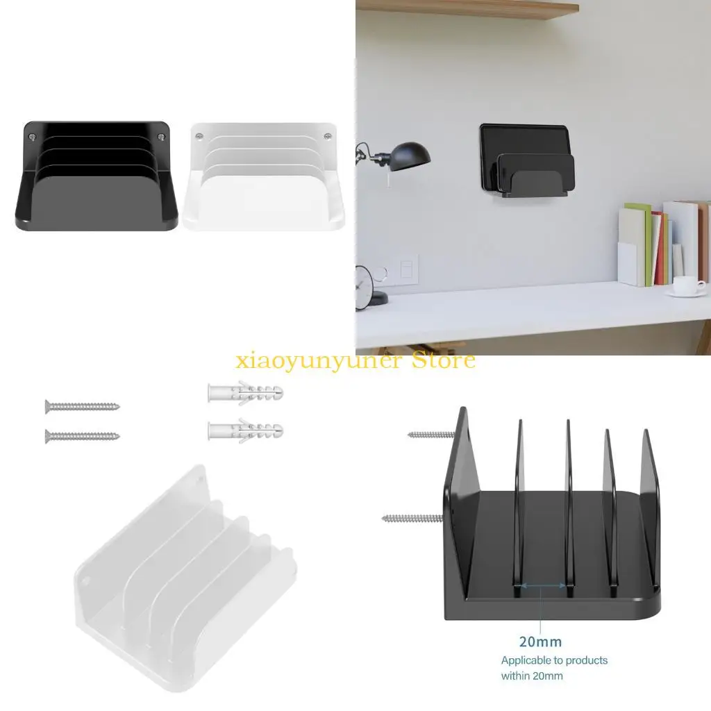 P9JB Durability Wall Mount Stand For Tablets And Phones Suitable For up to 20mm Width Devices Bracket In Homes Or Office