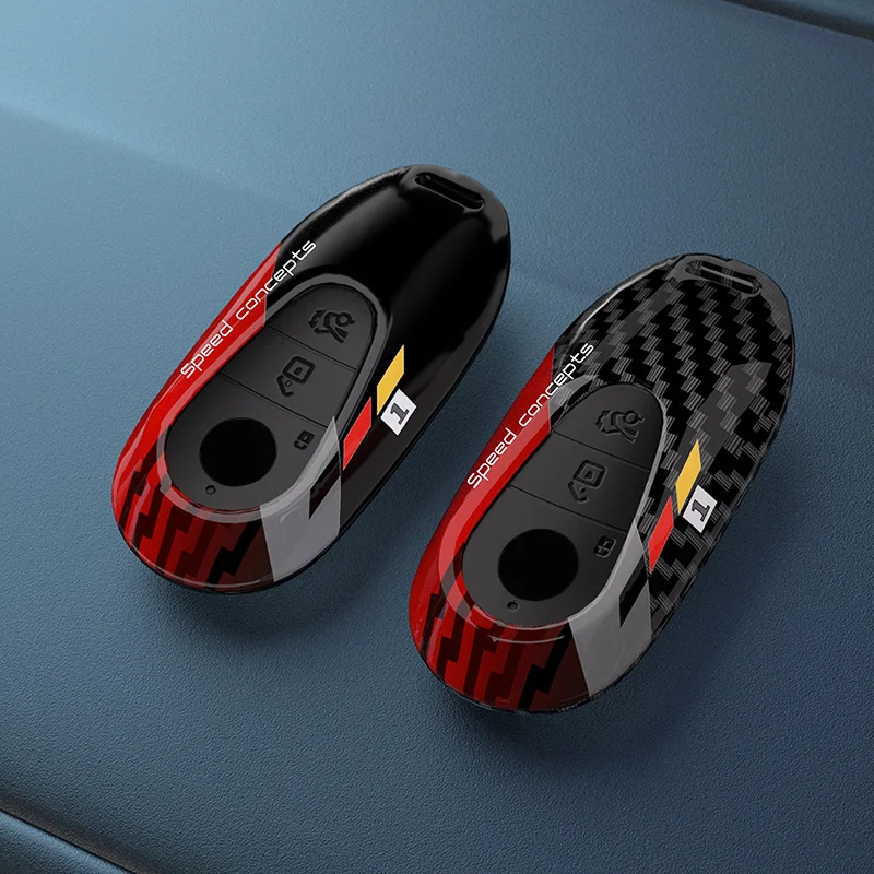 Neue ABS Auto Schlüssel Fall Abdeckung Shell Für Mercedes Benz C E S Klasse GLC W206 W223 W214 E300 C260 C300 S450 S500 S400 Fob Zubehör