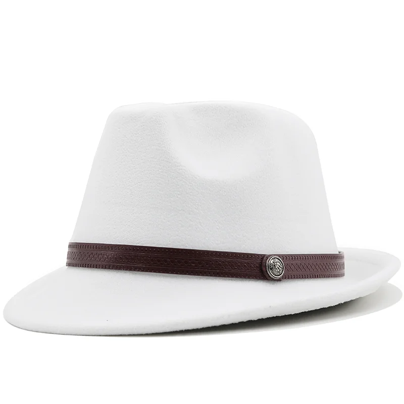 2022 einfache Wolle Frauen Männer Fedora Hut Für Winter Herbst Elegante Dame Gangster Trilby Fühlte Homburg Kirche Jazz Hut