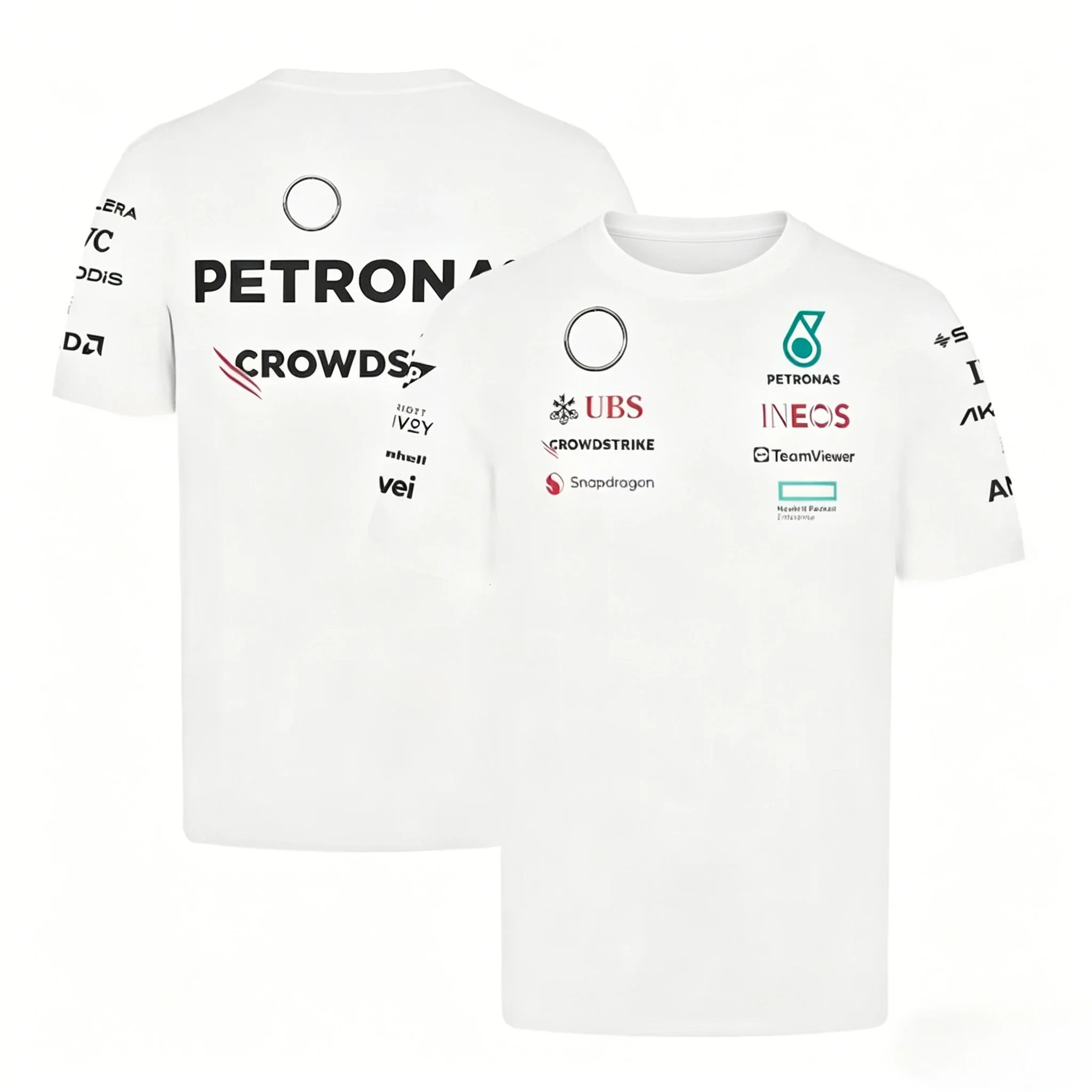 2026 New Racing Style T-shirt, Round Neck Short Sleeve, Casual Breathable Polyester Daily Wear Top for Motor Sports Fans Men - view 2