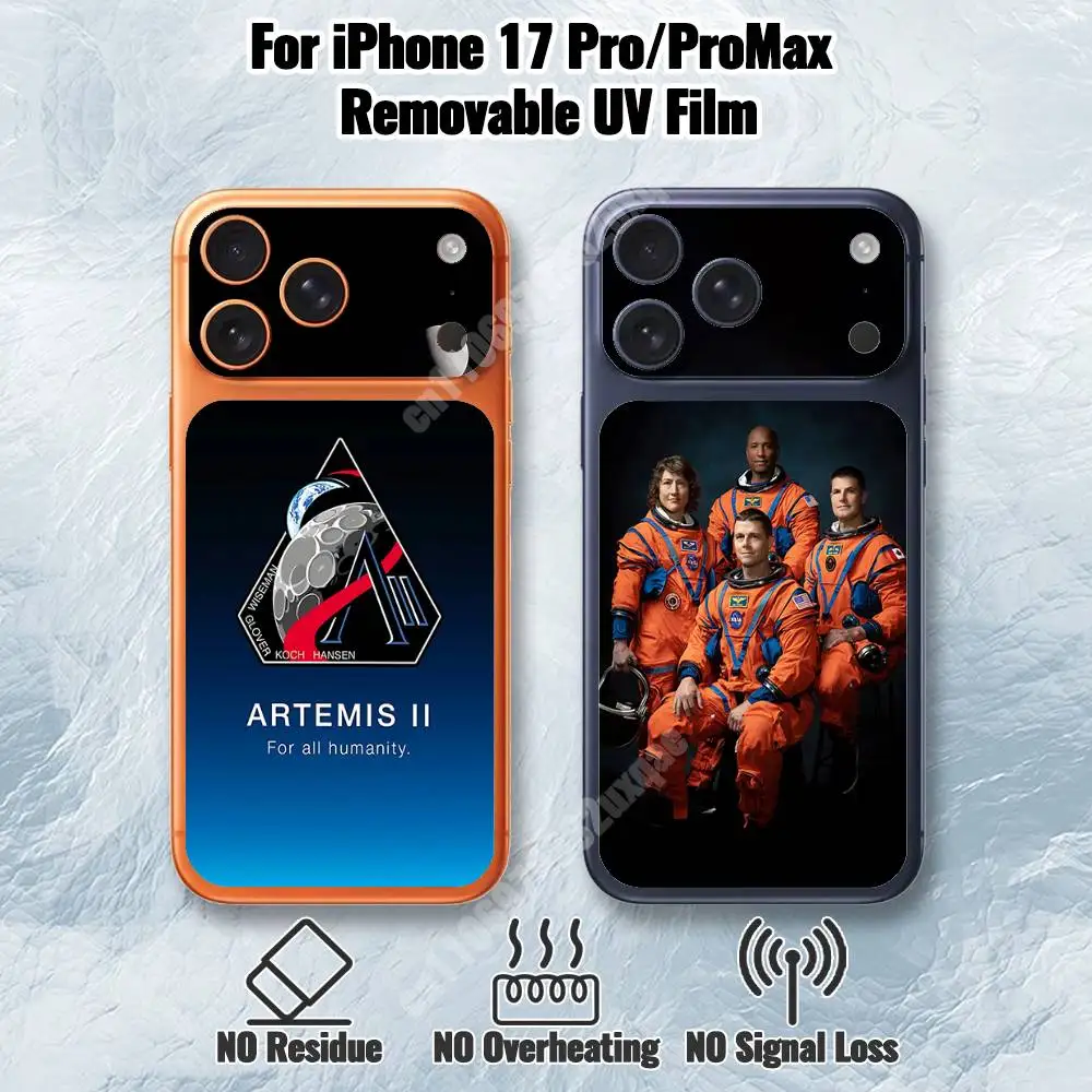 

Artemis 2 For All Humanity Removable UV Film for iPhone 17 Pro 17 ProMax HD Decal Skin