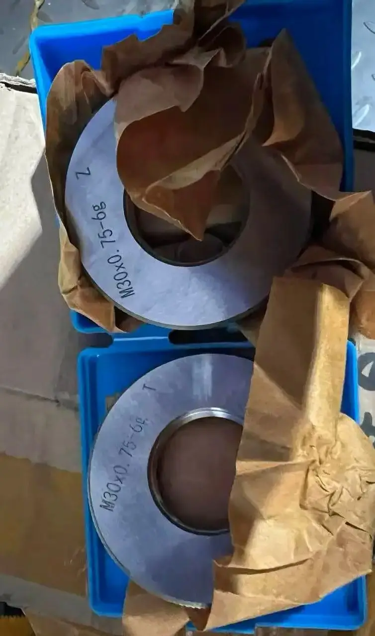 

Кольцевой калибр с метрической резьбой, от M25 до M40, 2 шт./компл., калибр 6 г Go Nogo, калибр с кольцевой резьбой, GCR15, измерительный прибор, калибр внешней резьбы