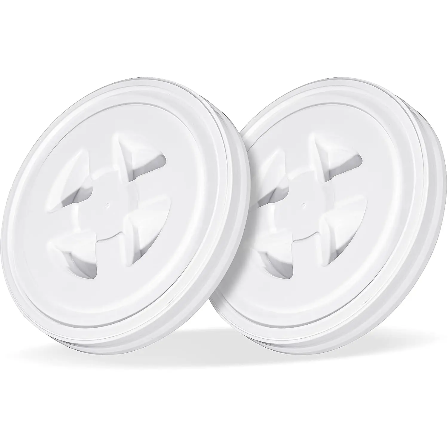 

5 Gallon Screw-On Bucket Lids - Leak-Proof Plastic Seal for Storage, Food, Paint & Chemicals (White)