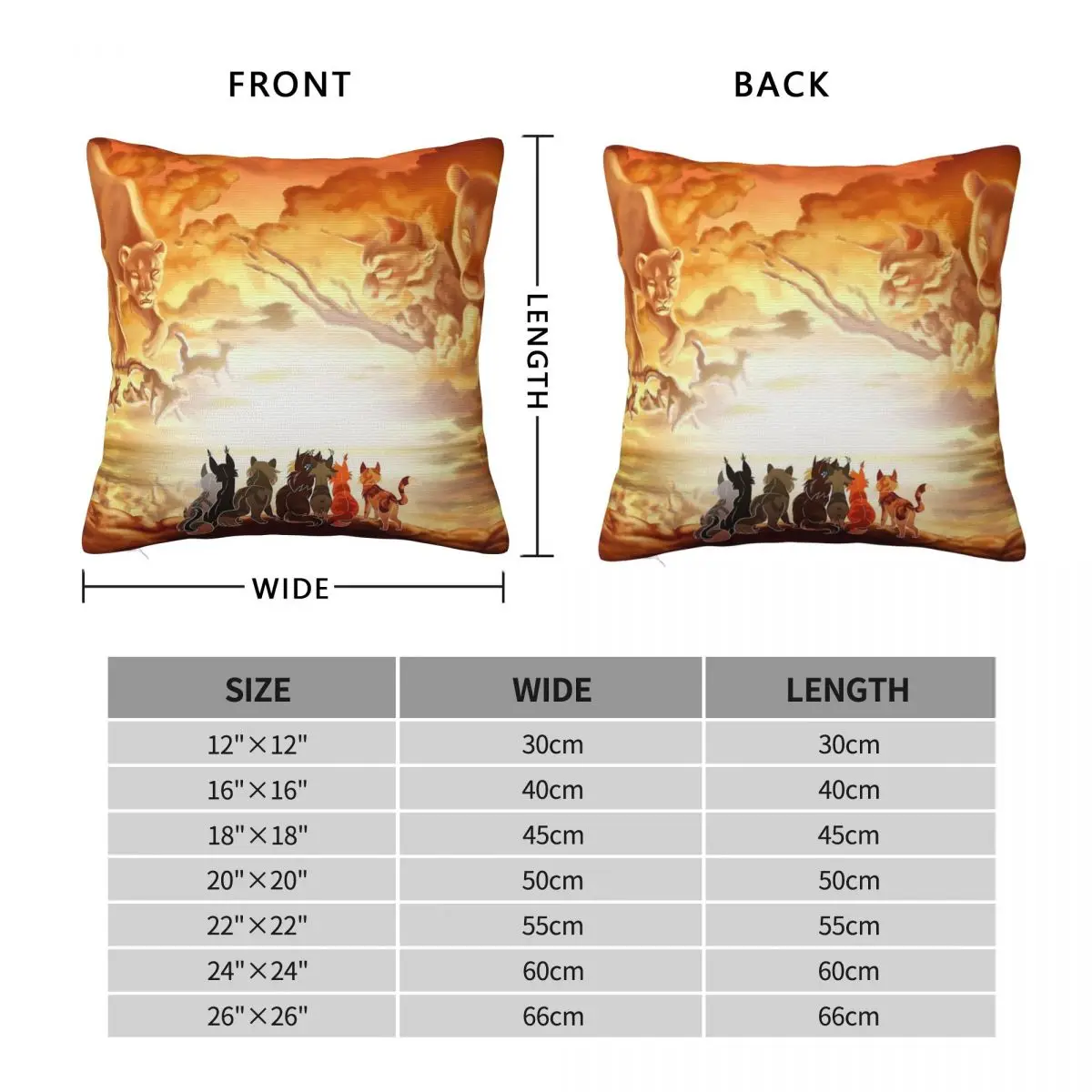 Warrior Cats End Of A Journey Square Pillowcase Polyester Linen Velvet Pattern Decorative Pillow Case Sofa Cushion Case 45x45