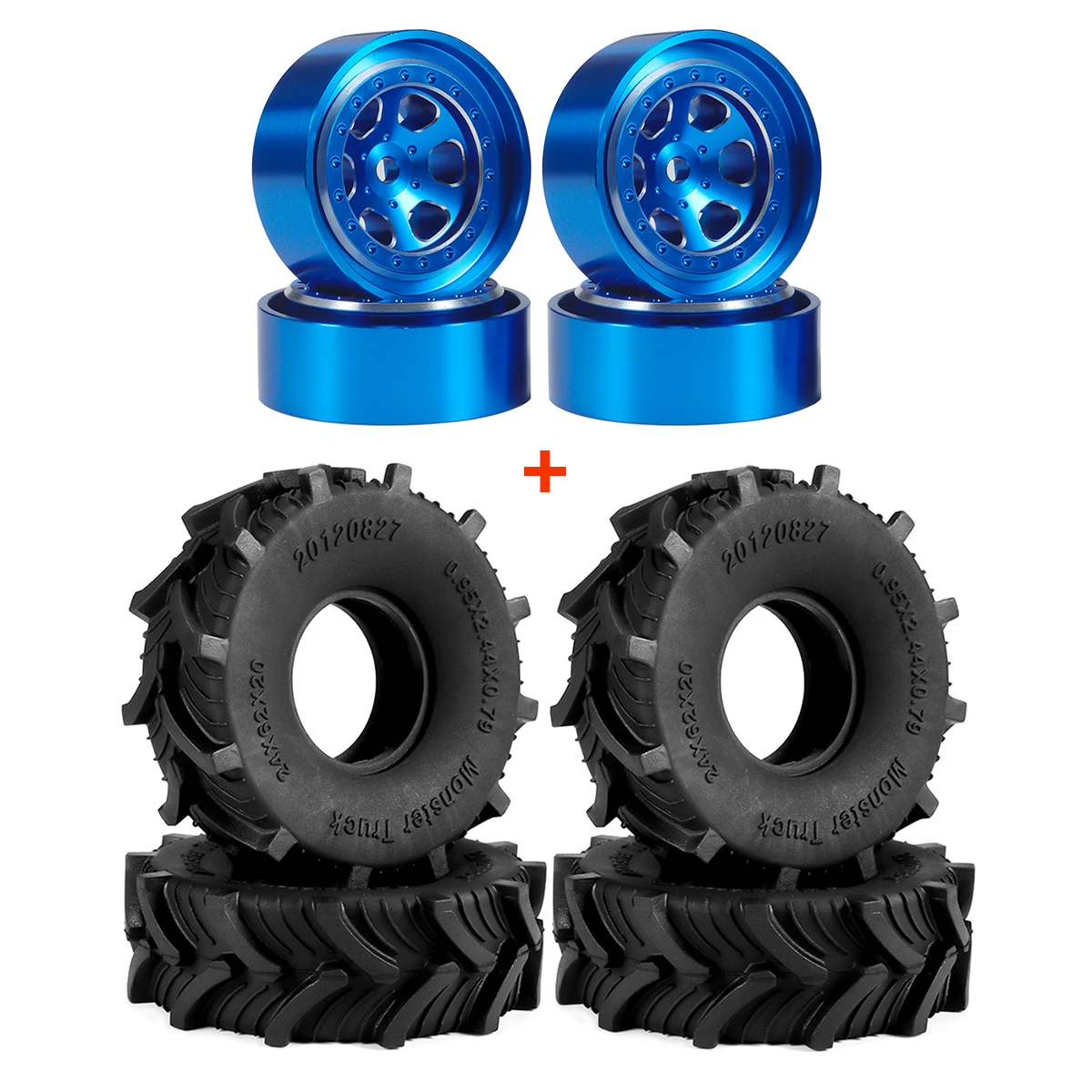 Jantes Précision CNC ZHRCFUN Lot 4 Jantes Beadlock Métal Pour TRX4M Bronco Defender 1/18 & Axial SCX24 1/24