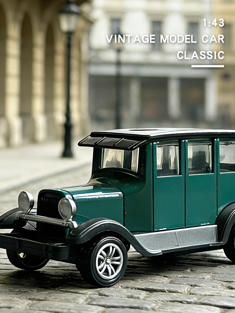 1:43 Legierung Vintage Diecast Auto Ford A 1930 Modellauto Klassisches Zurückziehen Automodell Miniaturfahrzeug Replik Geschenk für Kinder Erwachsene – Detail 7