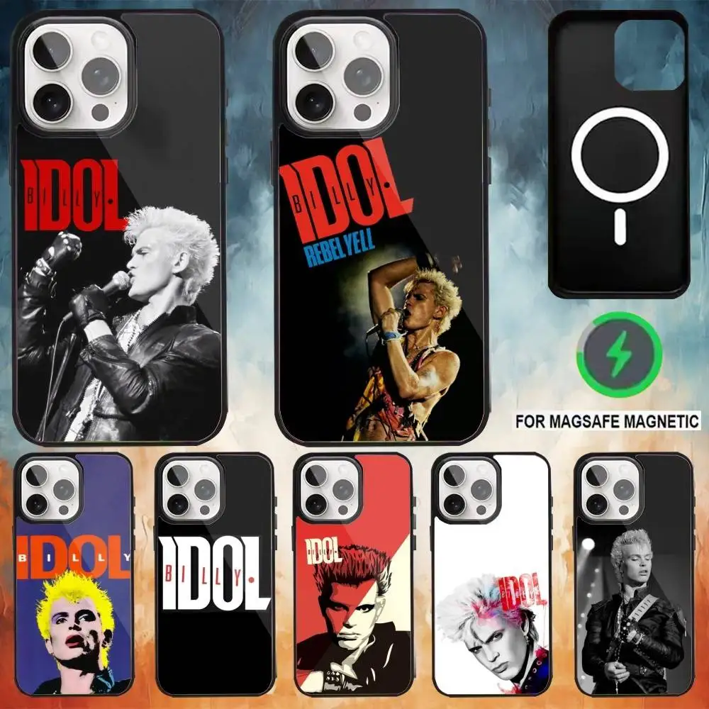 

Singer B-Billy Idol Phone Case For iPhone 17,16,15,14,13,12,Plus,Pro,Max for Magsafe Magnetic Wireless Charging