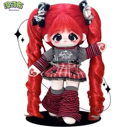 No attributes Kpop Star Idol Girl Group Aimi Y2K Abby Style Red Hair Long Legs Stuffed Plushie Plush 30cm Doll Body ML