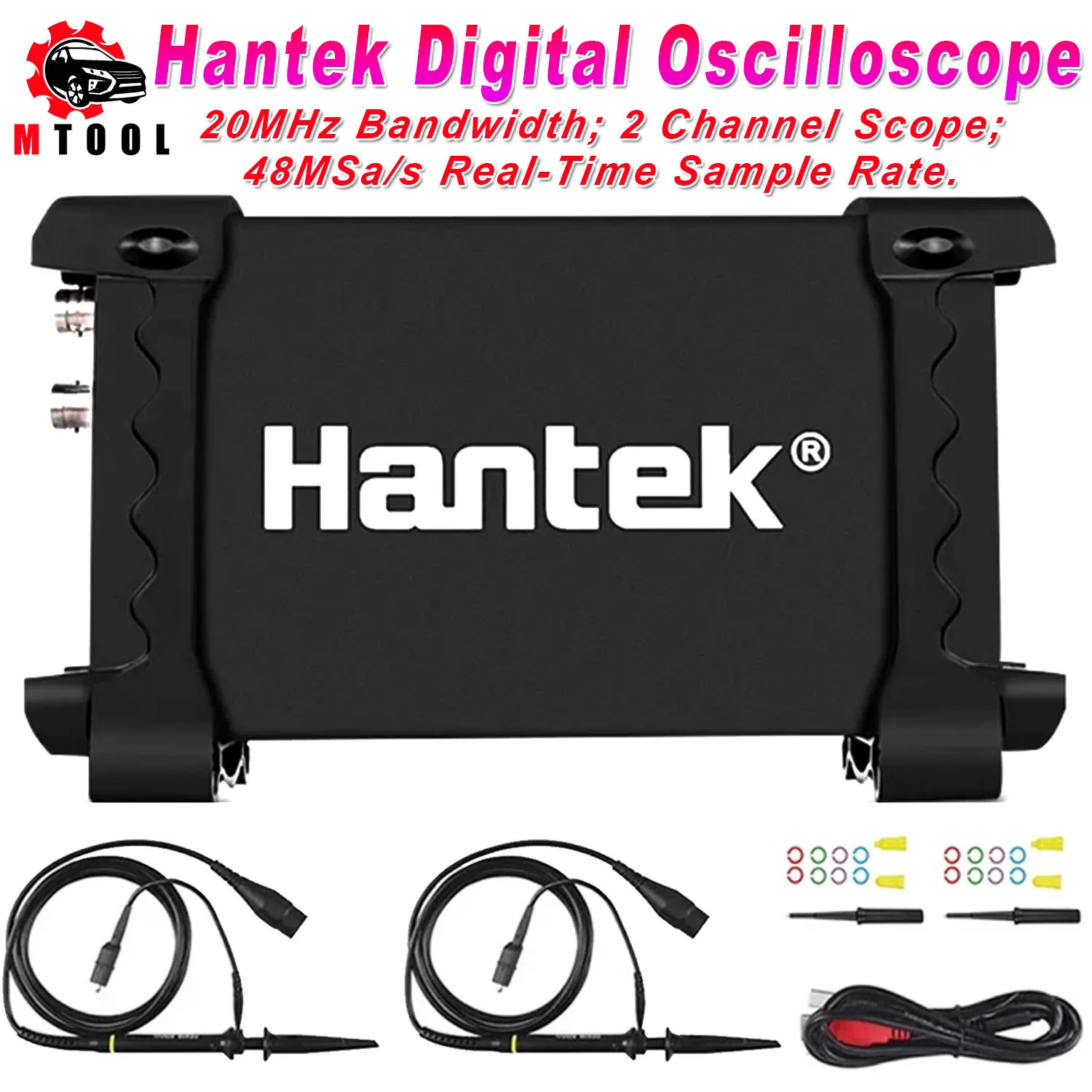 

Hantek 6022BE Laptop PC USB Digital Storage Virtual Oscilloscope 2 Channels 20Mhz Handheld Portable Auto Diagnostics Osciloscope